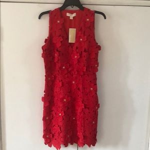 Michael Kors red floral dress